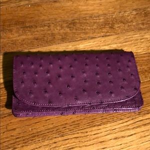 Genuine Ostrich Wallet in lavender